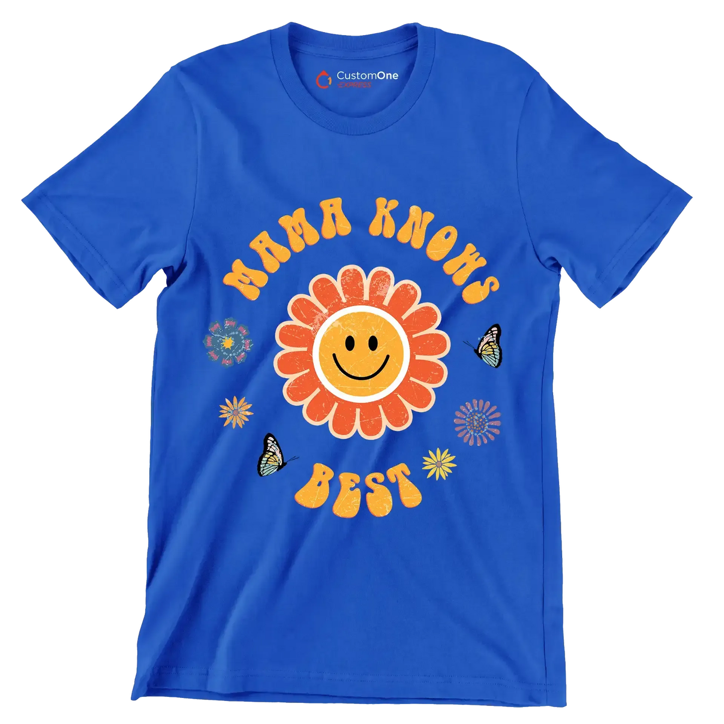 MAMA KNOWS BEST - Mother’s Day T-Shirt-Blue-S-Custom One Express