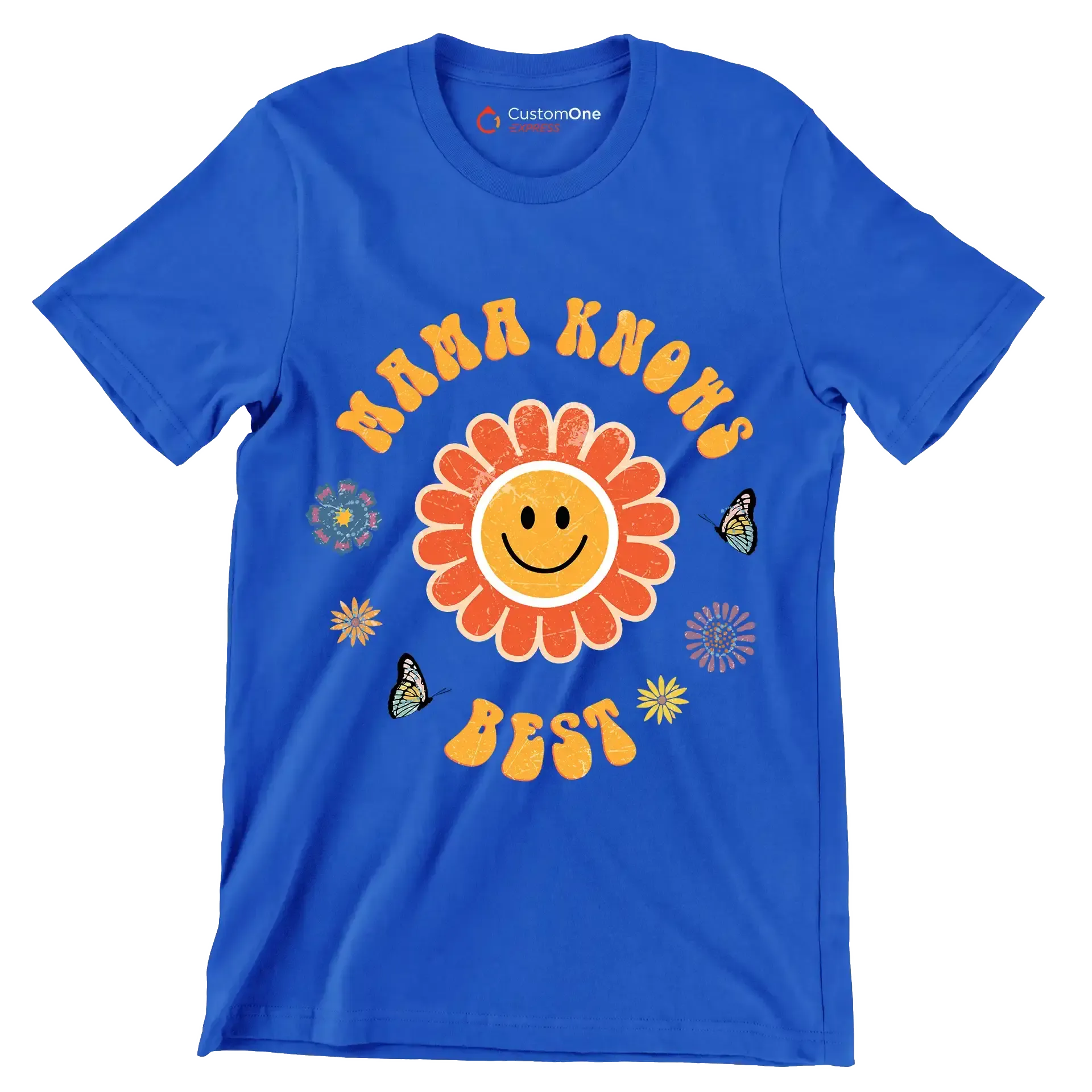 MAMA KNOWS BEST - Mother’s Day T-Shirt-Blue-S-Custom One Express
