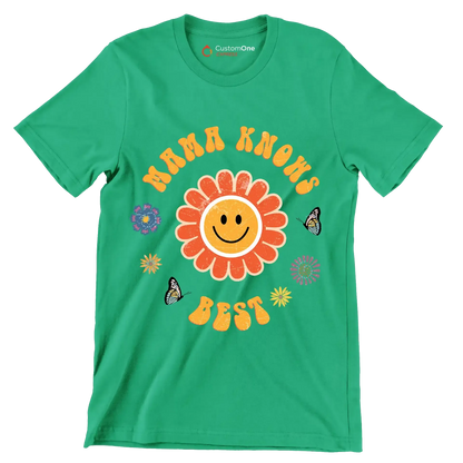 MAMA KNOWS BEST - Mother’s Day T-Shirt-Green-S-Custom One Express