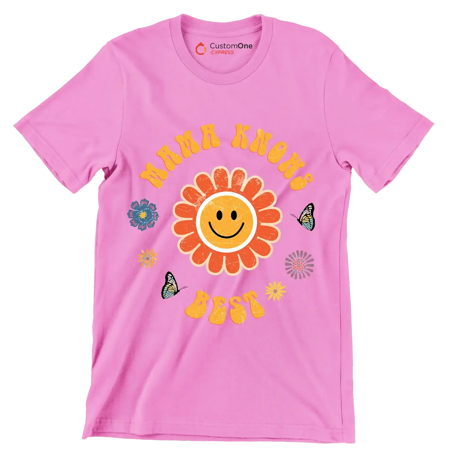 MAMA KNOWS BEST - Mother’s Day T-Shirt-Pink-S-Custom One Express