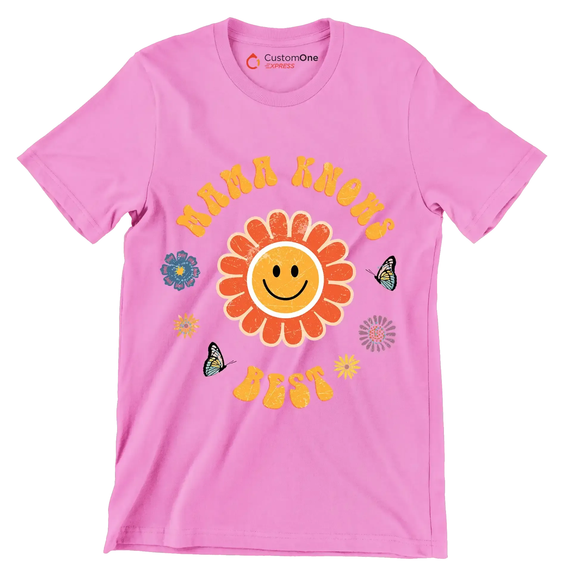 MAMA KNOWS BEST - Mother’s Day T-Shirt-Pink-S-Custom One Express