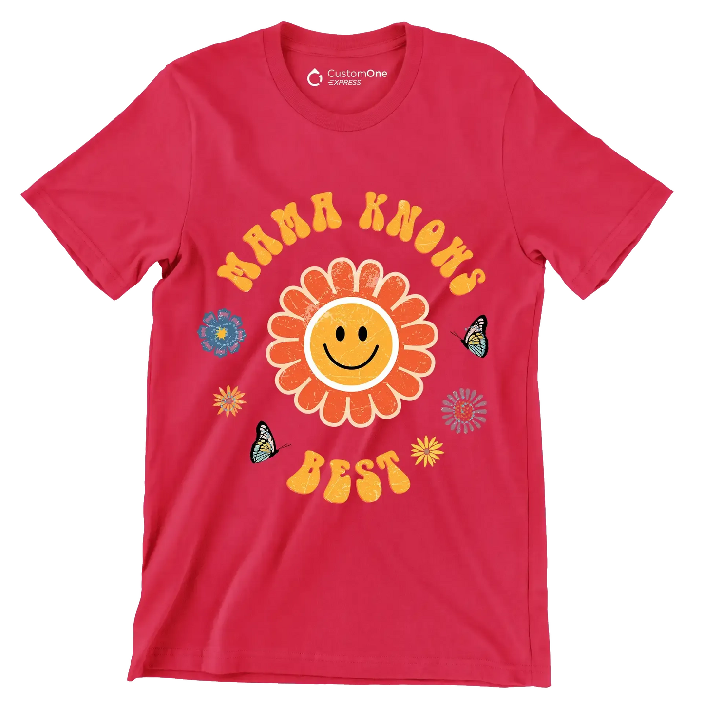 MAMA KNOWS BEST - Mother’s Day T-Shirt-Red-S-Custom One Express