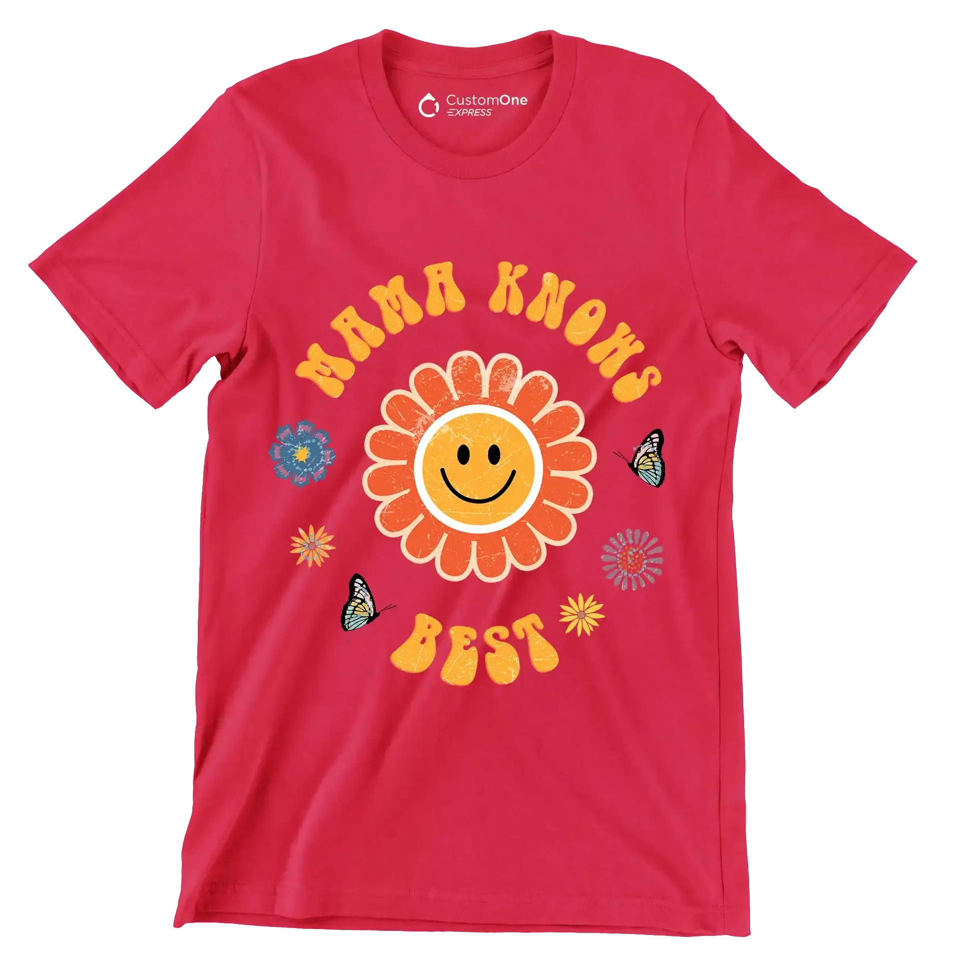 MAMA KNOWS BEST - Mother’s Day T-Shirt-Red-S-Custom One Express
