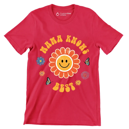 MAMA KNOWS BEST - Mother’s Day T-Shirt-Red-S-Custom One Express