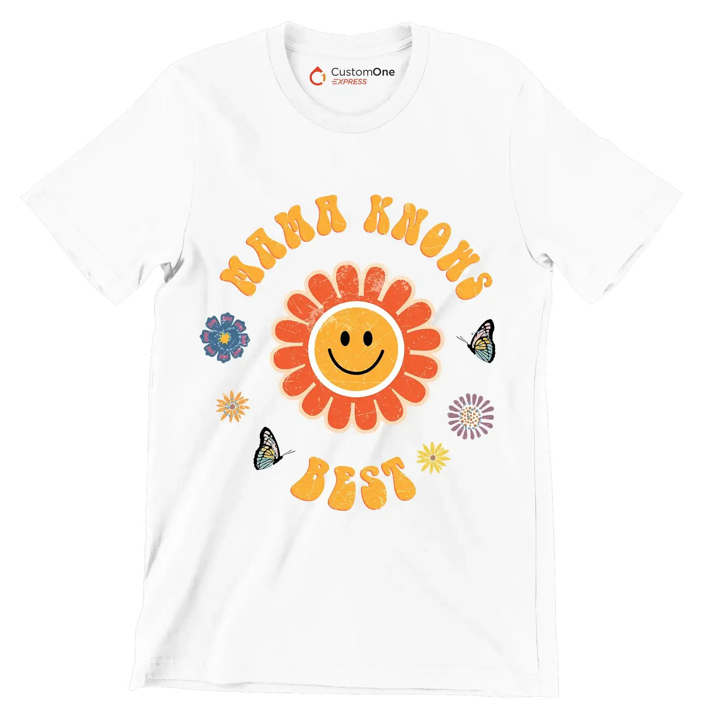 MAMA KNOWS BEST - Mother’s Day T-Shirt-White-S-Custom One Express