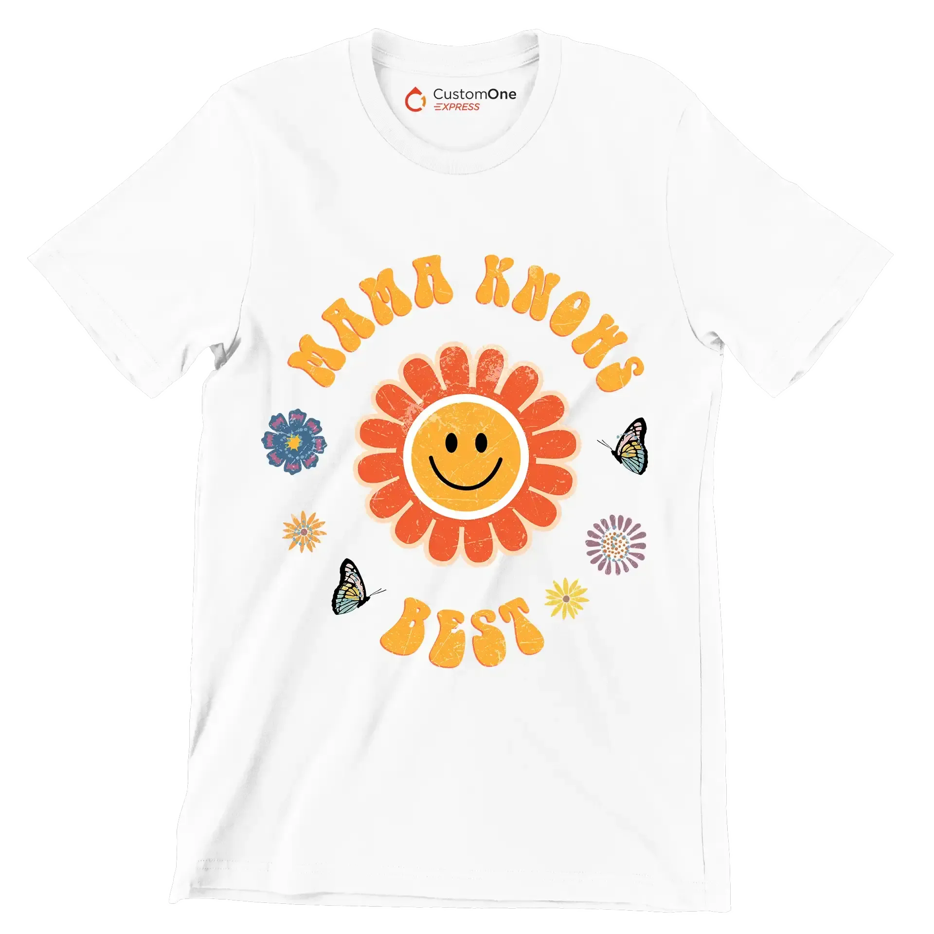 MAMA KNOWS BEST - Mother’s Day T-Shirt-White-S-Custom One Express