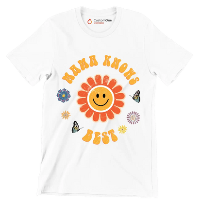 MAMA KNOWS BEST - Mother’s Day T-Shirt-White-S-Custom One Express
