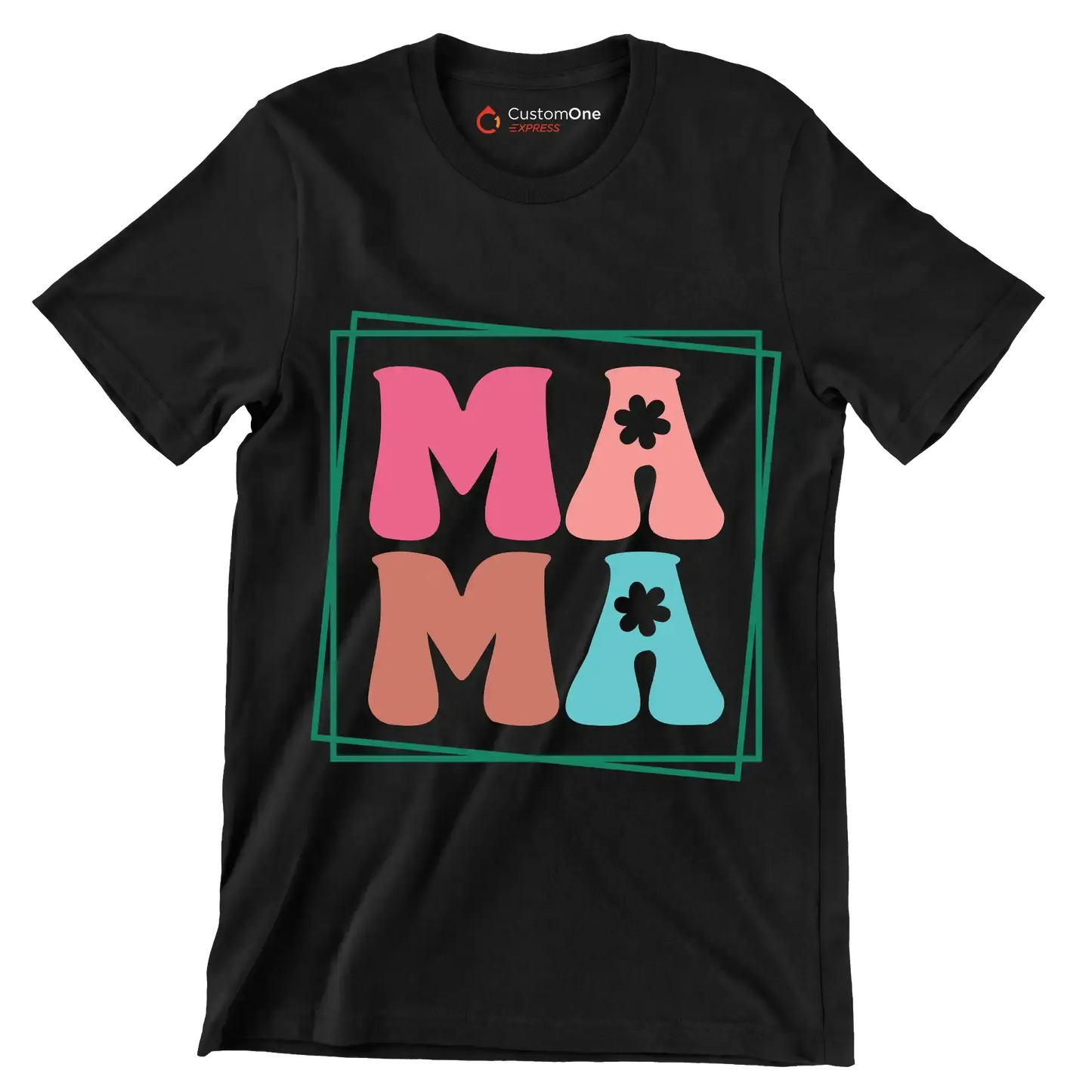 MAMA - Mother’s Day T-Shirt-Black-S-Custom One Express