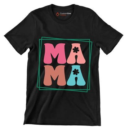 MAMA - Mother’s Day T-Shirt-Black-S-Custom One Express