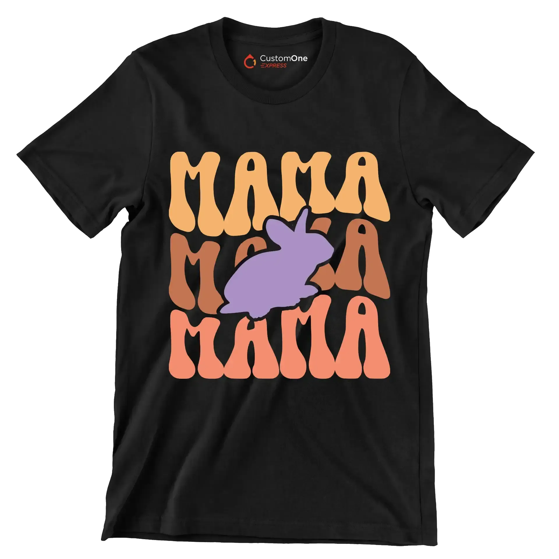 MAMA - Mother’s Day T-Shirt-Black-S-Custom One Express
