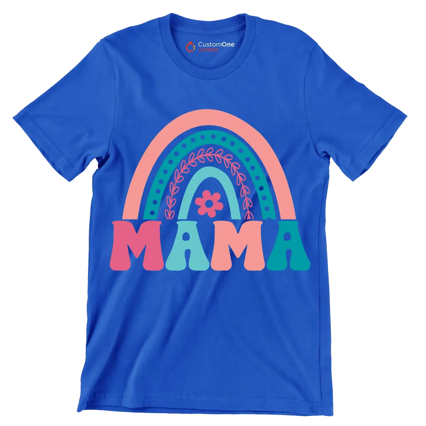 MAMA - Mother’s Day T-Shirt-Blue-S-Custom One Express