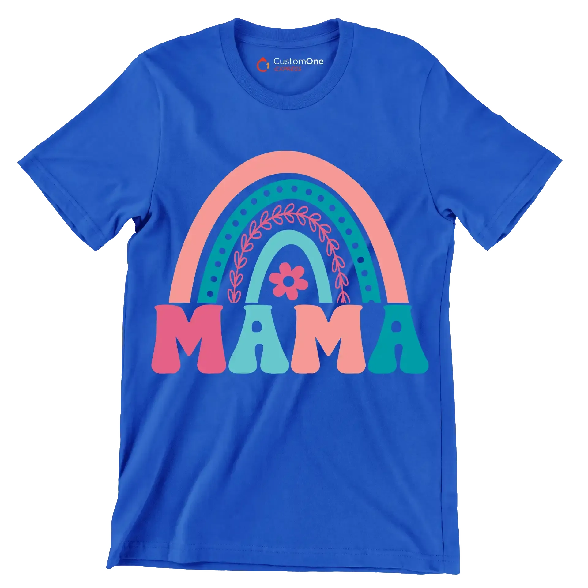 MAMA - Mother’s Day T-Shirt-Blue-S-Custom One Express