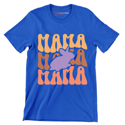 MAMA - Mother’s Day T-Shirt-Blue-S-Custom One Express