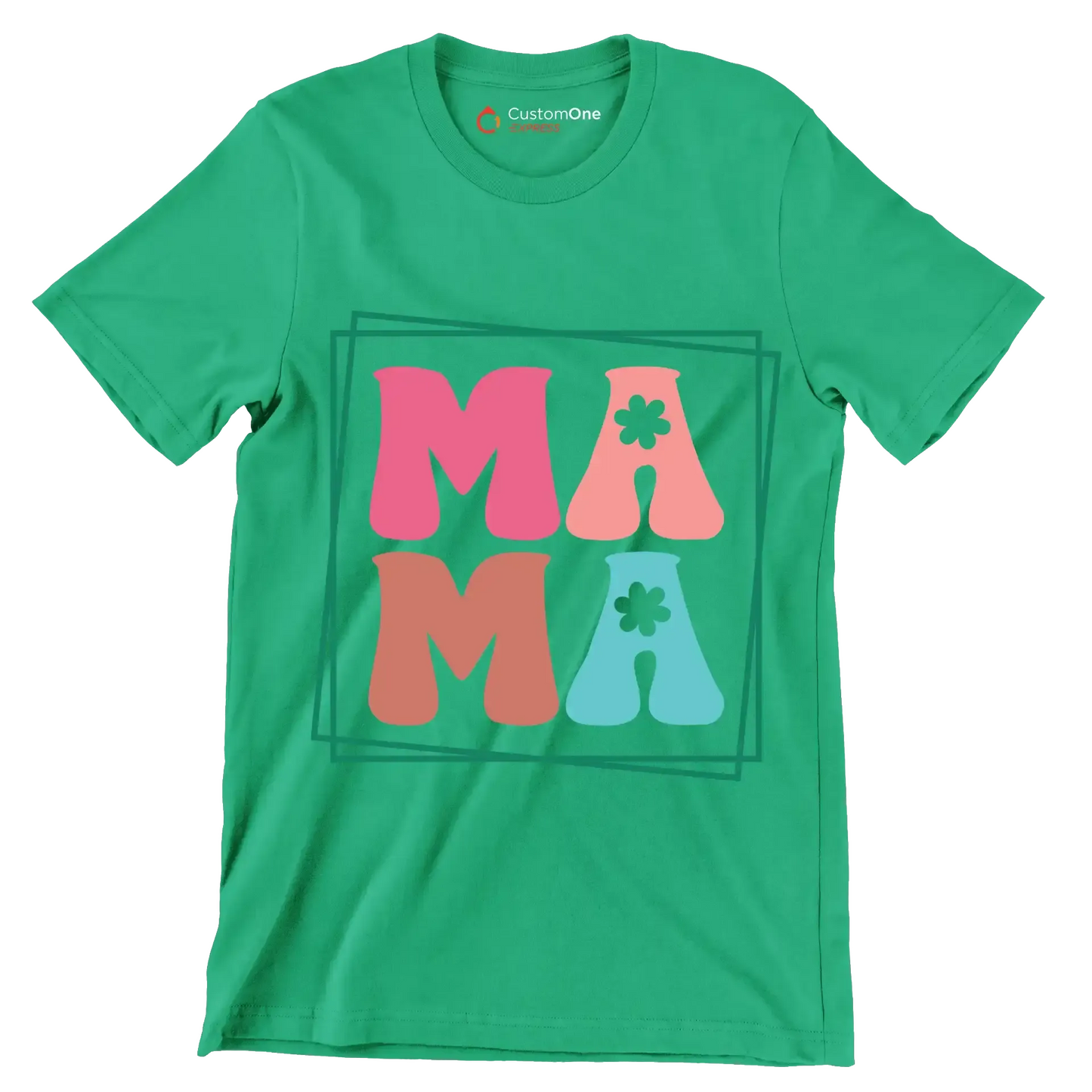 MAMA - Mother’s Day T-Shirt-Green-S-Custom One Express