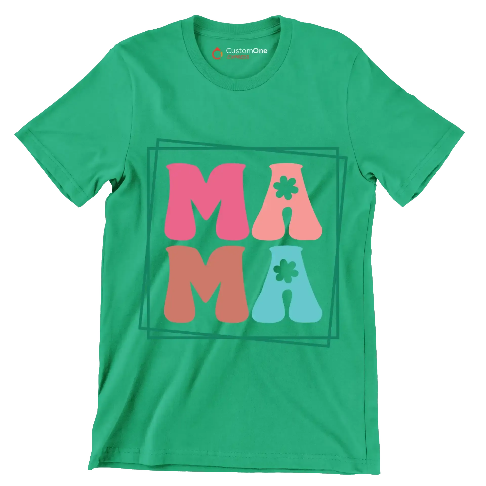 MAMA - Mother’s Day T-Shirt-Green-S-Custom One Express