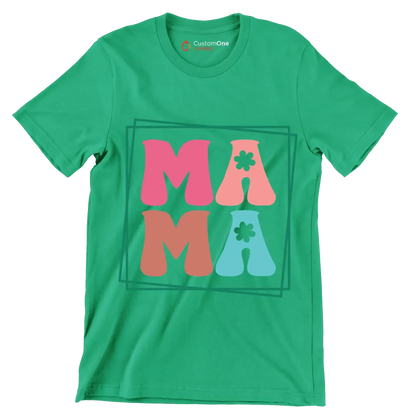 MAMA - Mother’s Day T-Shirt-Green-S-Custom One Express