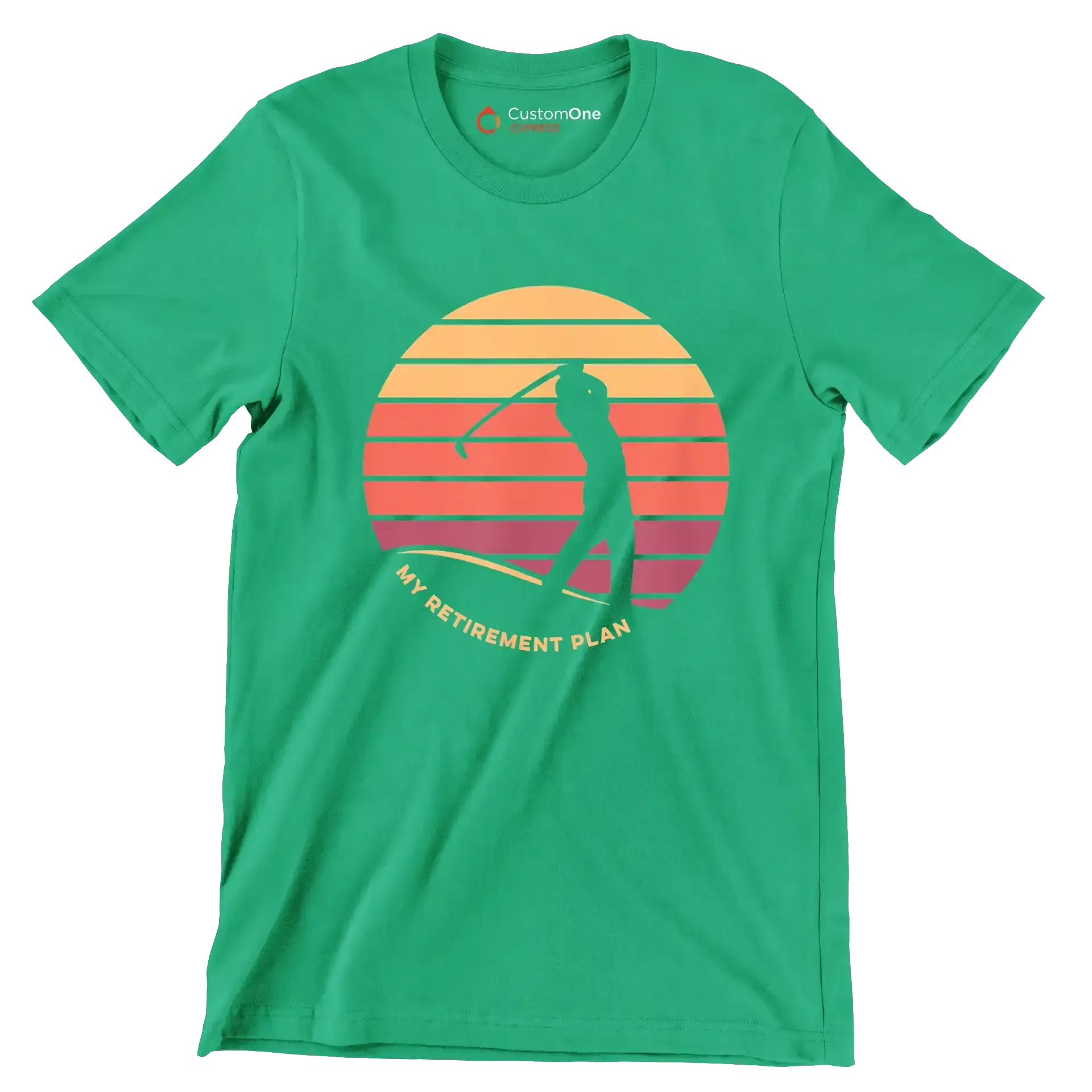 MY RETIREMENT PLAN - Golf Themed T-Shirt-Green-S-Custom One Express