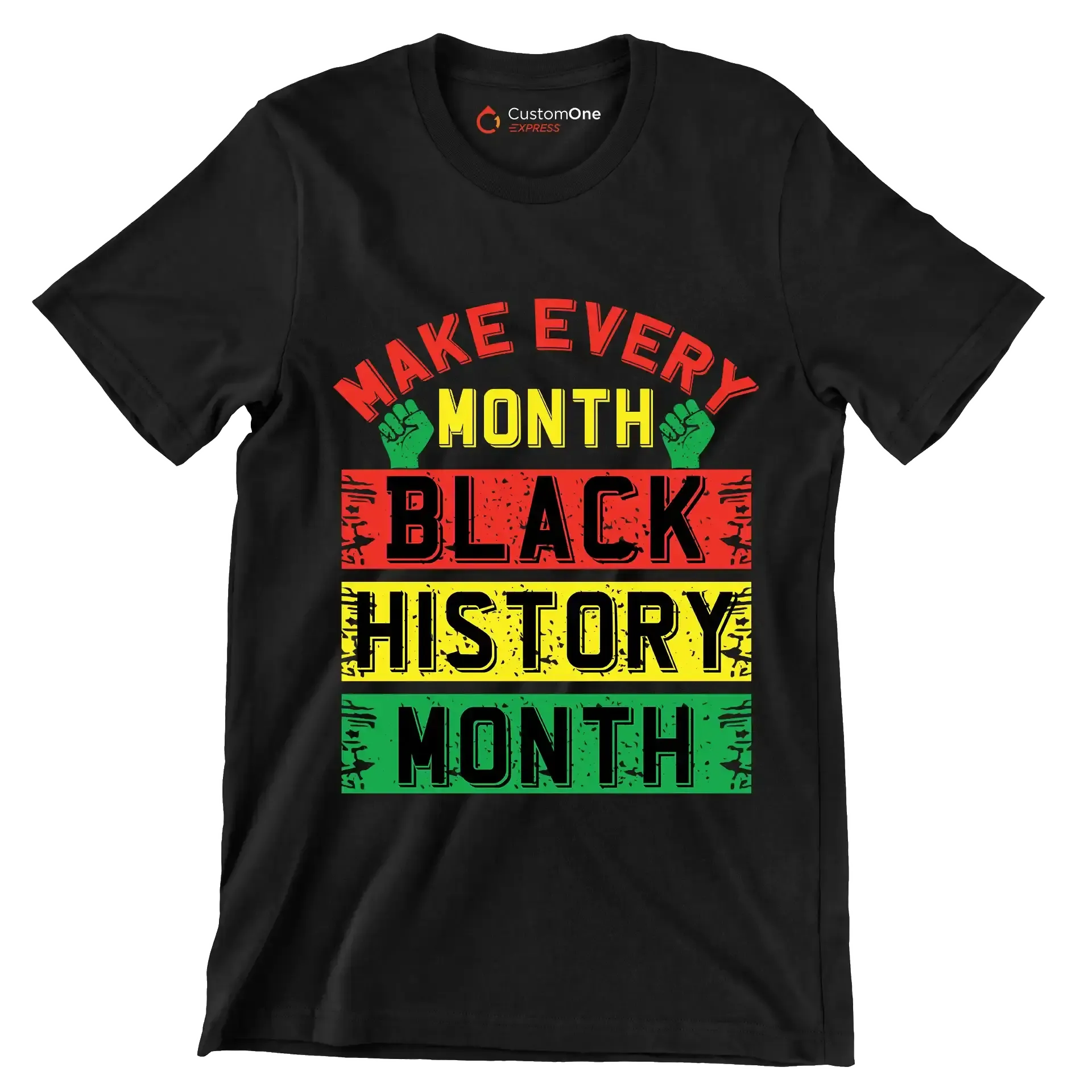 Make every month black history month - Martin Luther King T-Shirt-Black-S-Custom One Express