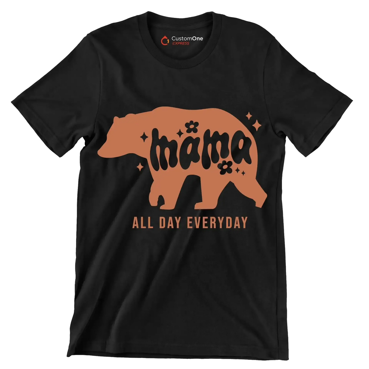 Mama All Day Every Day - Mother’s Day T-Shirt-Black-S-Custom One Express