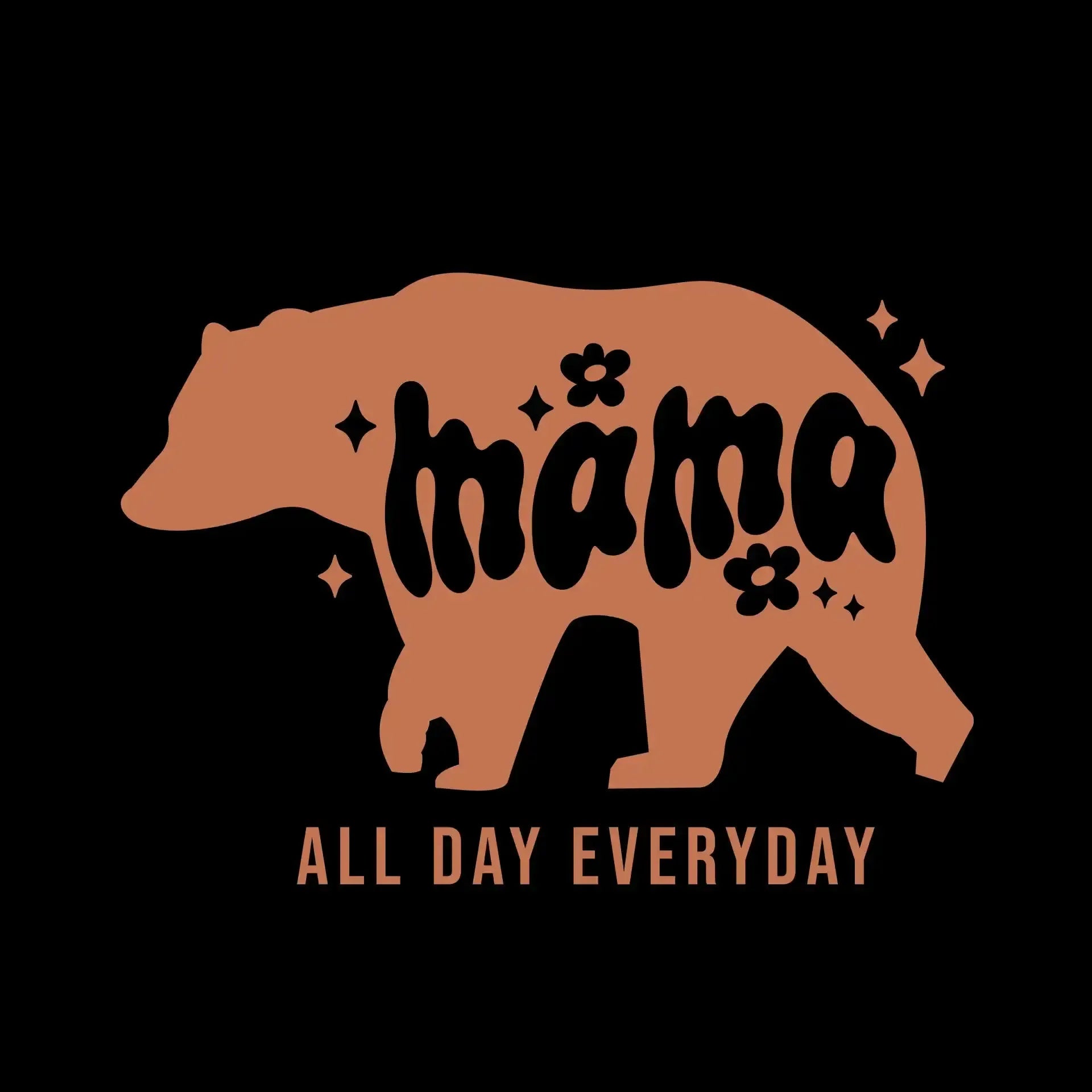 Mama All Day Every Day - Mother’s Day T-Shirt-Black-S-Custom One Express