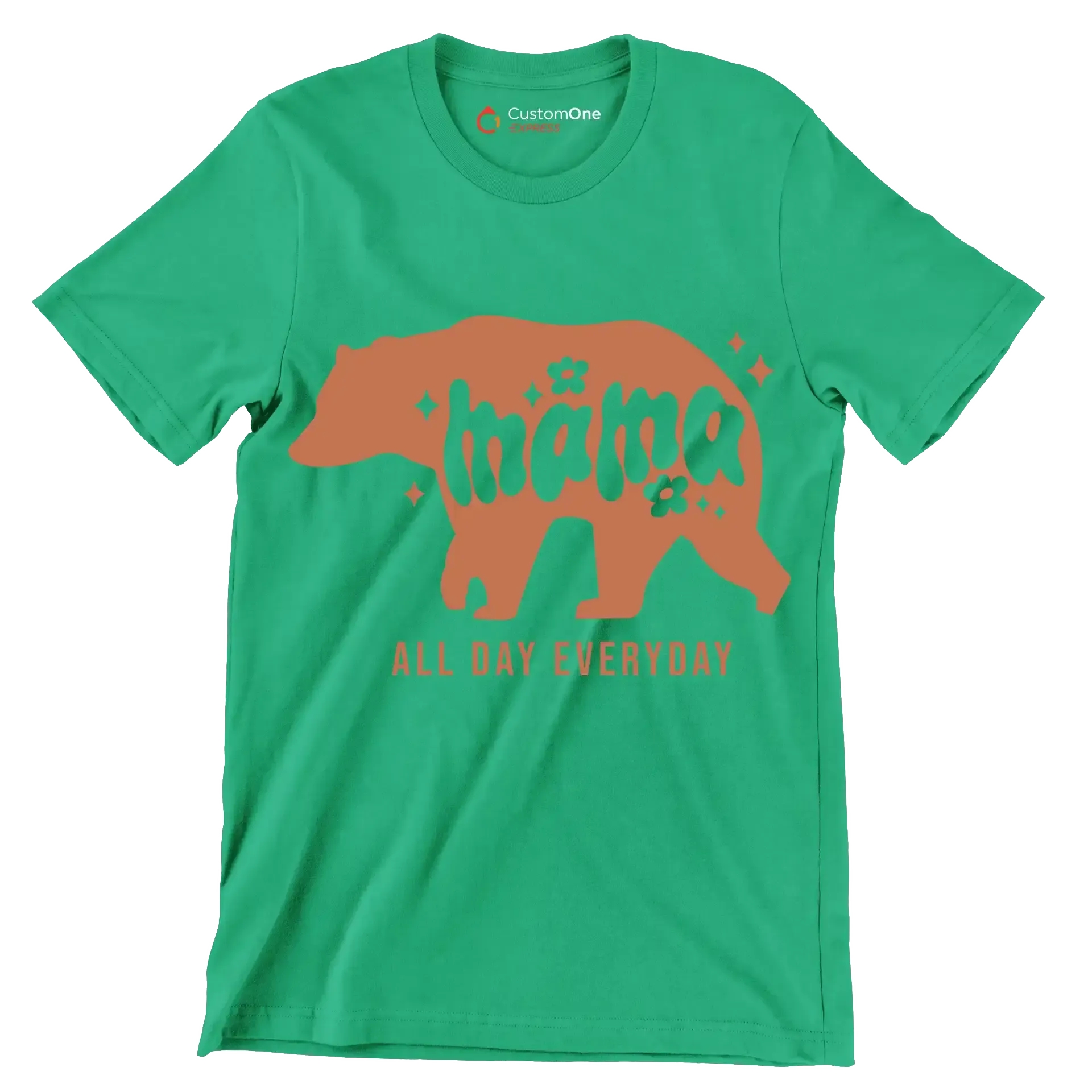 Mama All Day Every Day - Mother’s Day T-Shirt-Green-S-Custom One Express