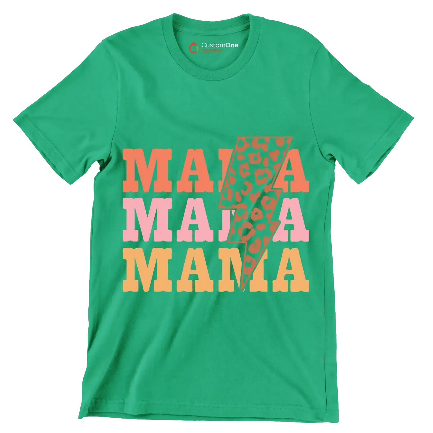 Mama Mama Mama - Mother’s Day T-Shirt-Green-S-Custom One Express