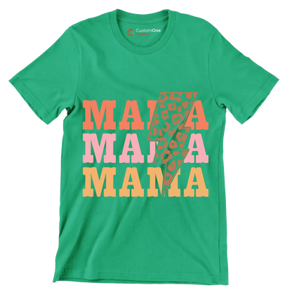 Mama Mama Mama - Mother’s Day T-Shirt-Green-S-Custom One Express