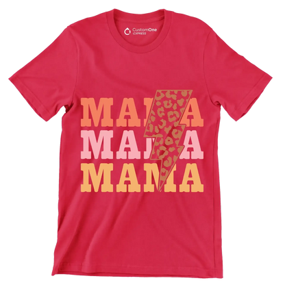 Mama Mama Mama - Mother’s Day T-Shirt-Red-S-Custom One Express
