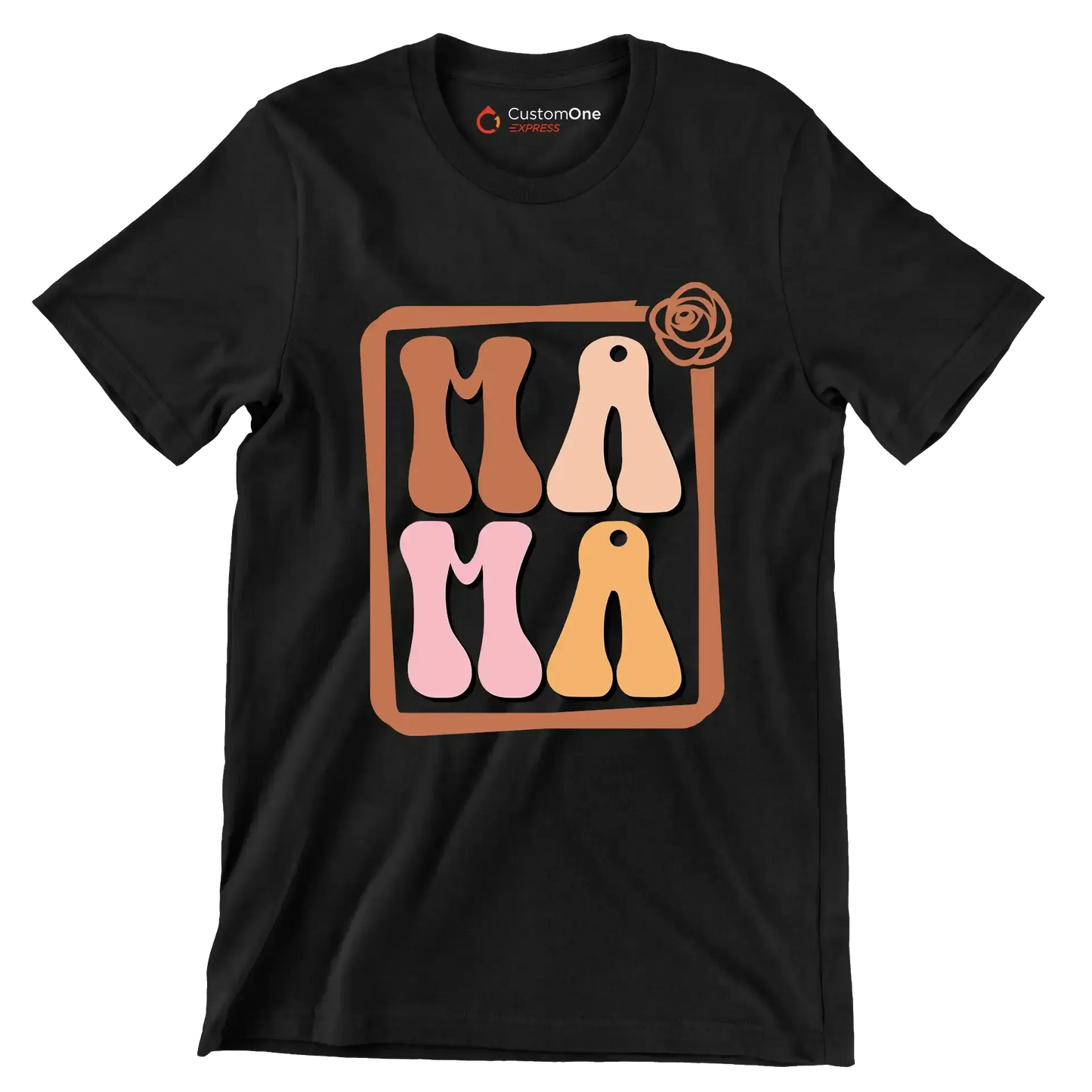 Mama - Mother’s Day T-Shirt-Black-S-Custom One Express