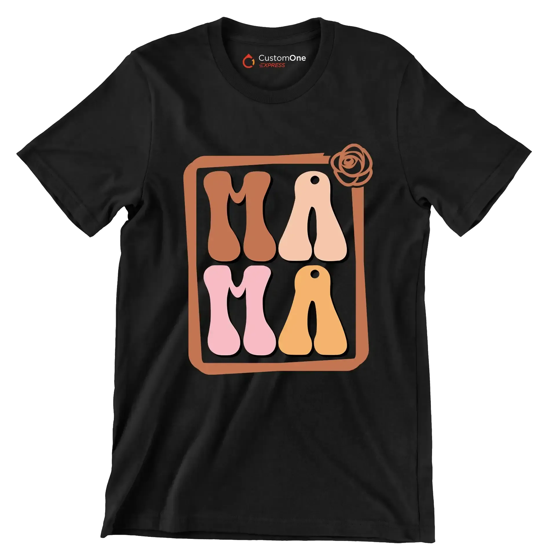 Mama - Mother’s Day T-Shirt-Black-S-Custom One Express