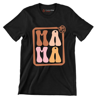 Mama - Mother’s Day T-Shirt-Black-S-Custom One Express
