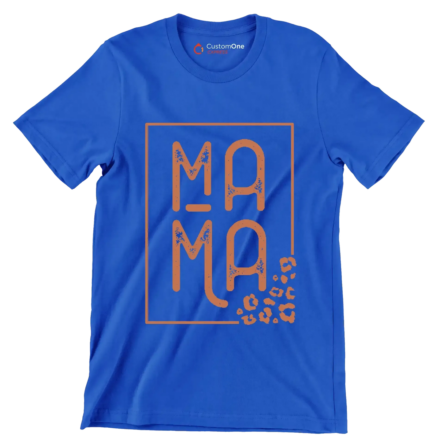 Mama - Mother’s Day T-Shirt-Blue-S-Custom One Express