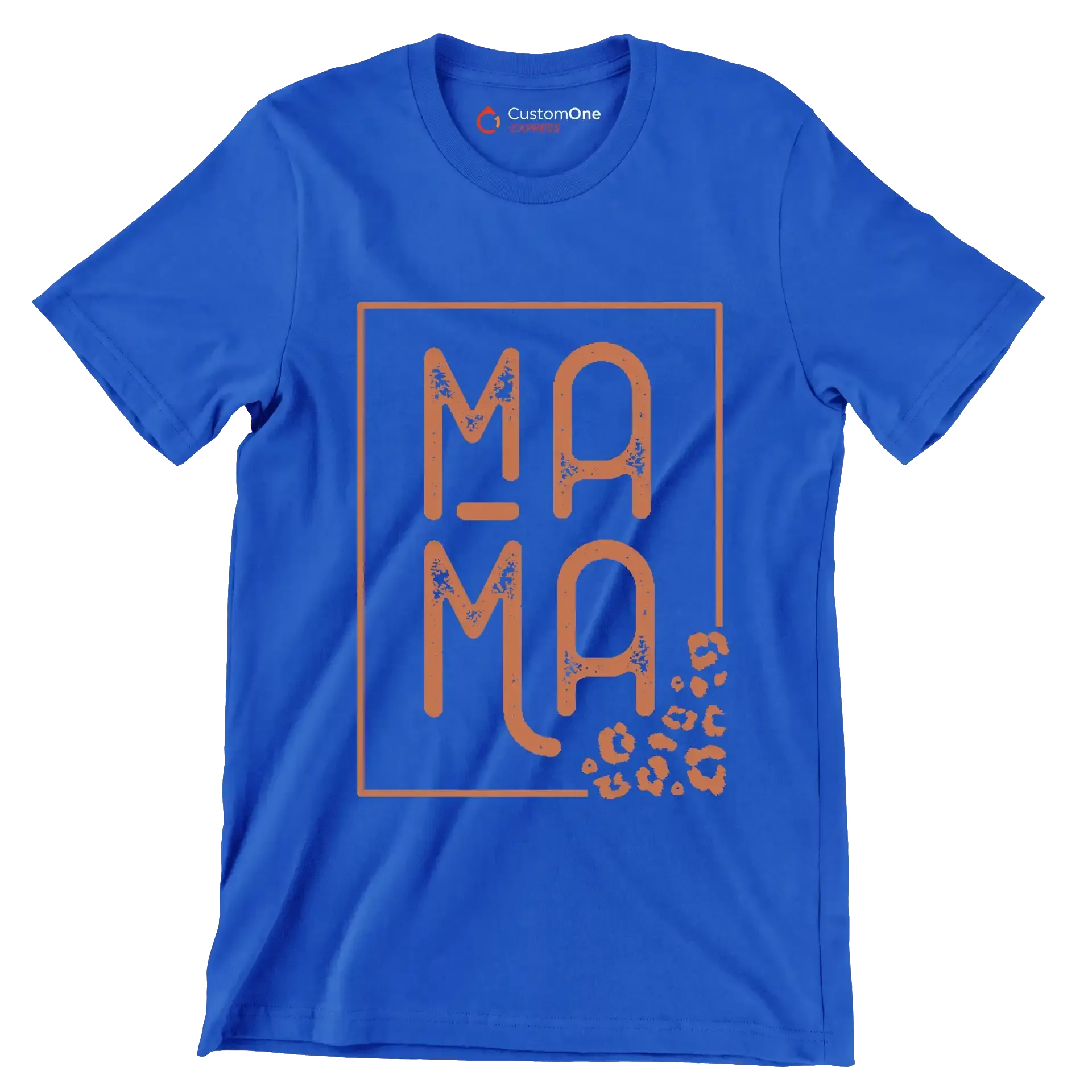 Mama - Mother’s Day T-Shirt-Blue-S-Custom One Express