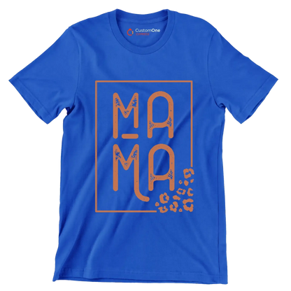 Mama - Mother’s Day T-Shirt-Blue-S-Custom One Express