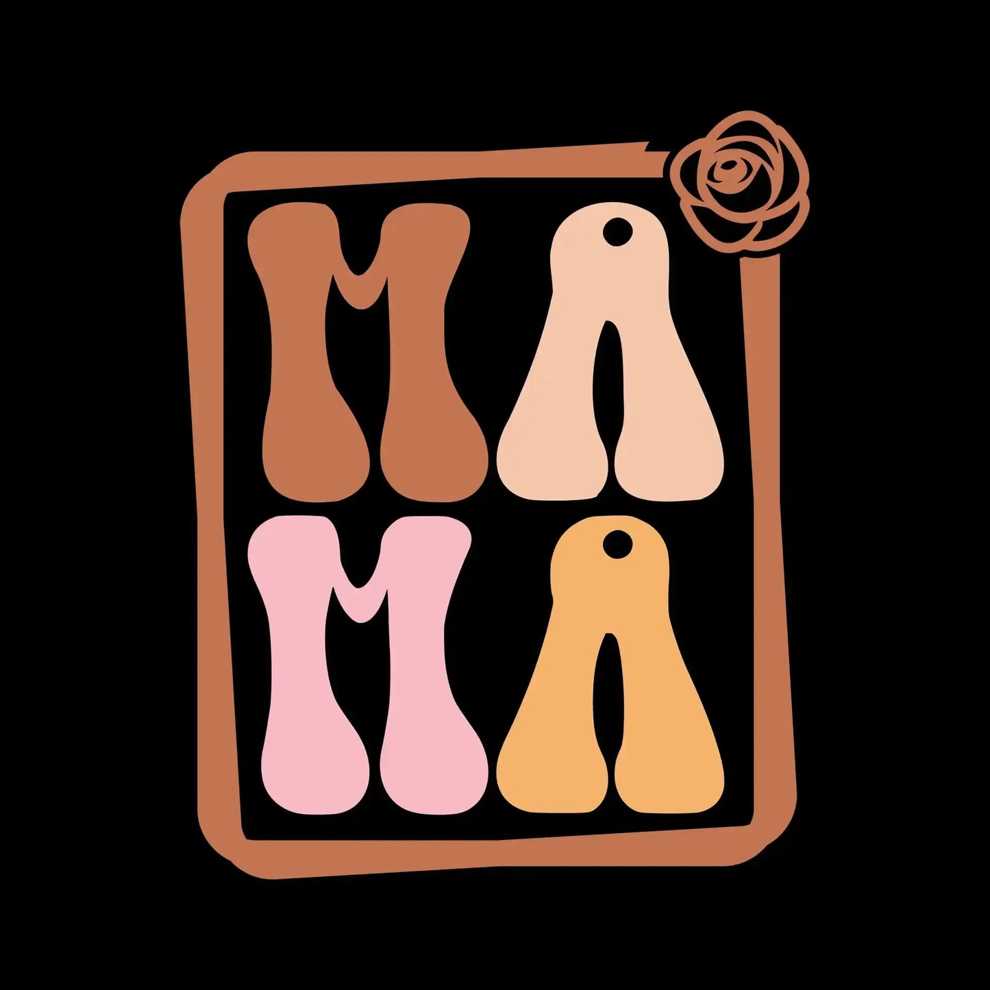 Mama - Mother’s Day T-Shirt-Black-S-Custom One Express