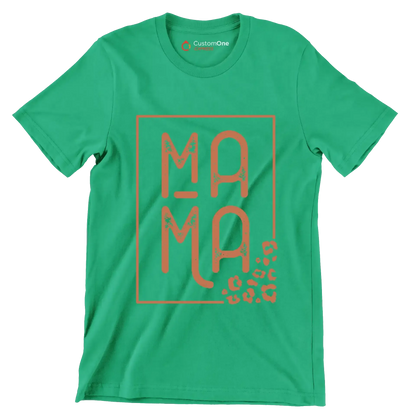 Mama - Mother’s Day T-Shirt-Green-S-Custom One Express