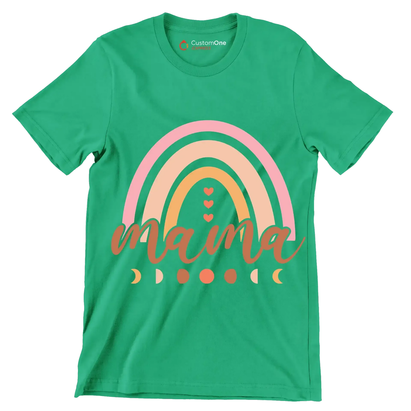 Mama - Mother’s Day T-Shirt-Green-S-Custom One Express
