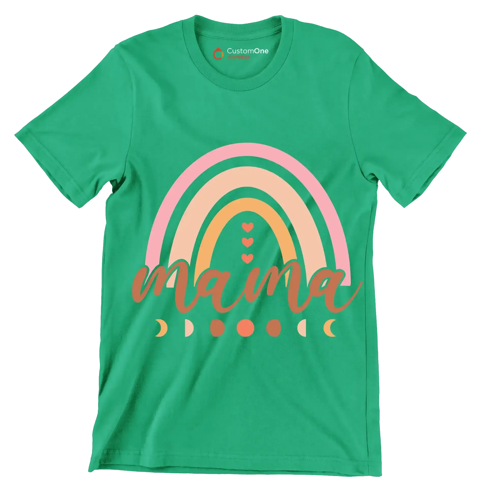 Mama - Mother’s Day T-Shirt-Green-S-Custom One Express