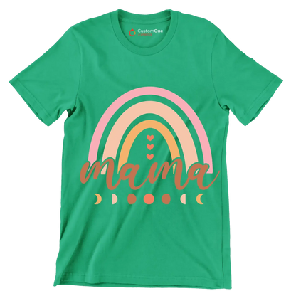 Mama - Mother’s Day T-Shirt-Green-S-Custom One Express
