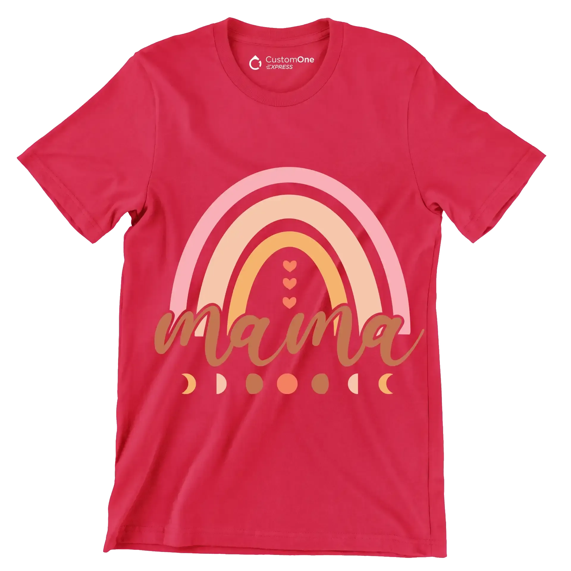 Mama - Mother’s Day T-Shirt-Red-S-Custom One Express