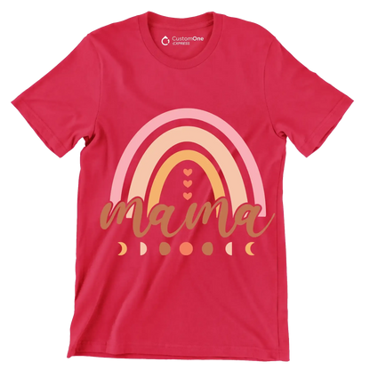 Mama - Mother’s Day T-Shirt-Red-S-Custom One Express