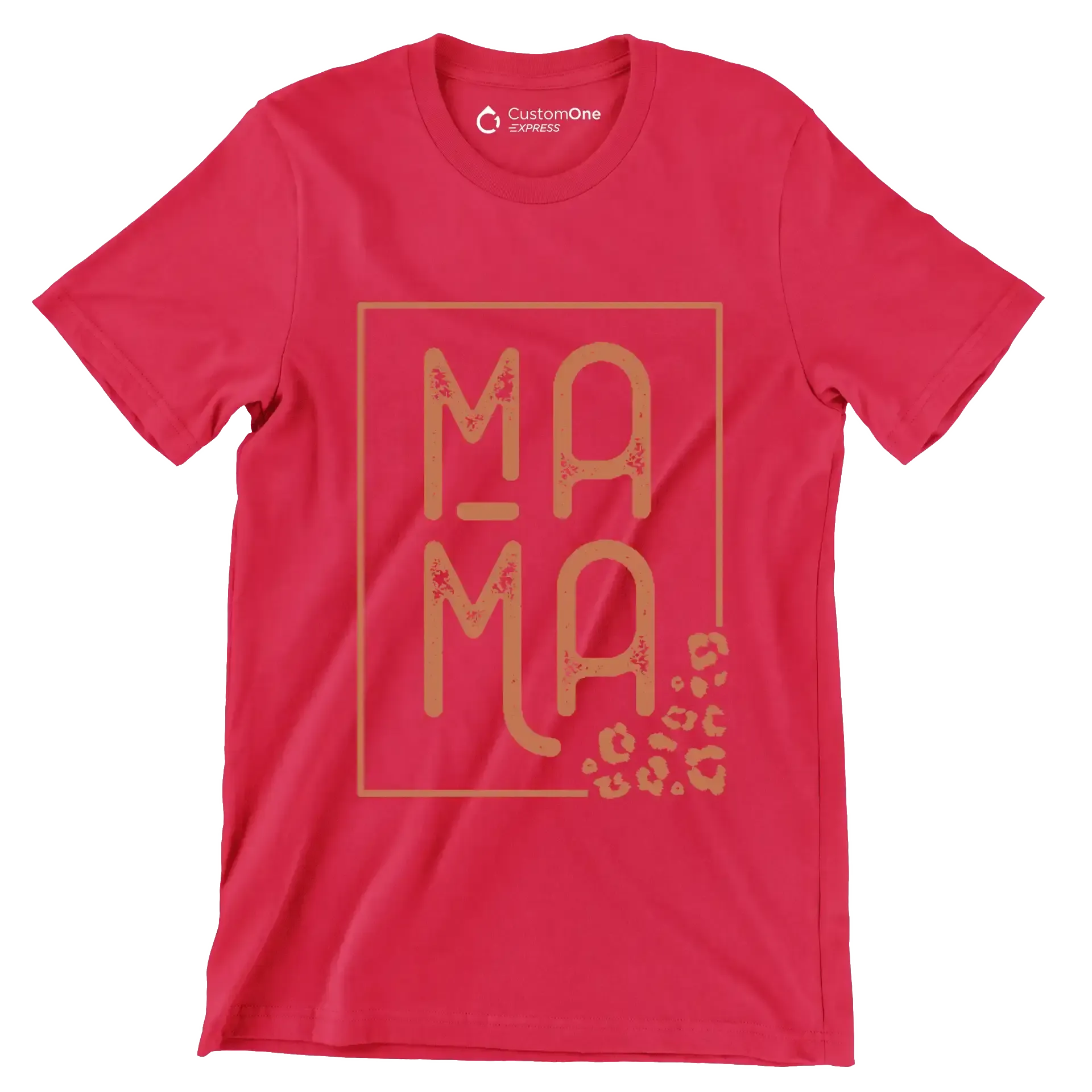 Mama - Mother’s Day T-Shirt-Red-S-Custom One Express