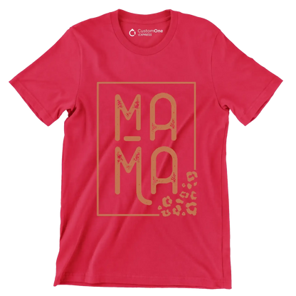 Mama - Mother’s Day T-Shirt-Red-S-Custom One Express