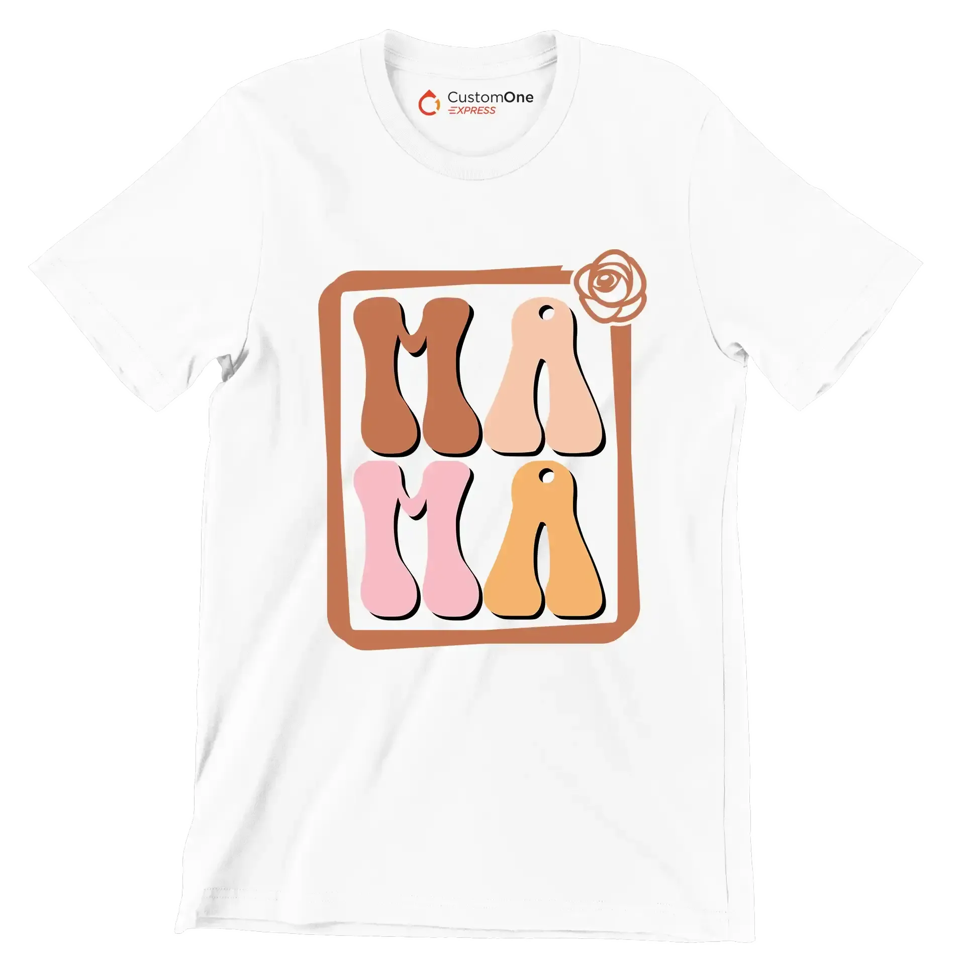 Mama - Mother’s Day T-Shirt-White-S-Custom One Express