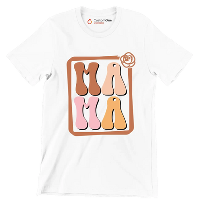 Mama - Mother’s Day T-Shirt-White-S-Custom One Express