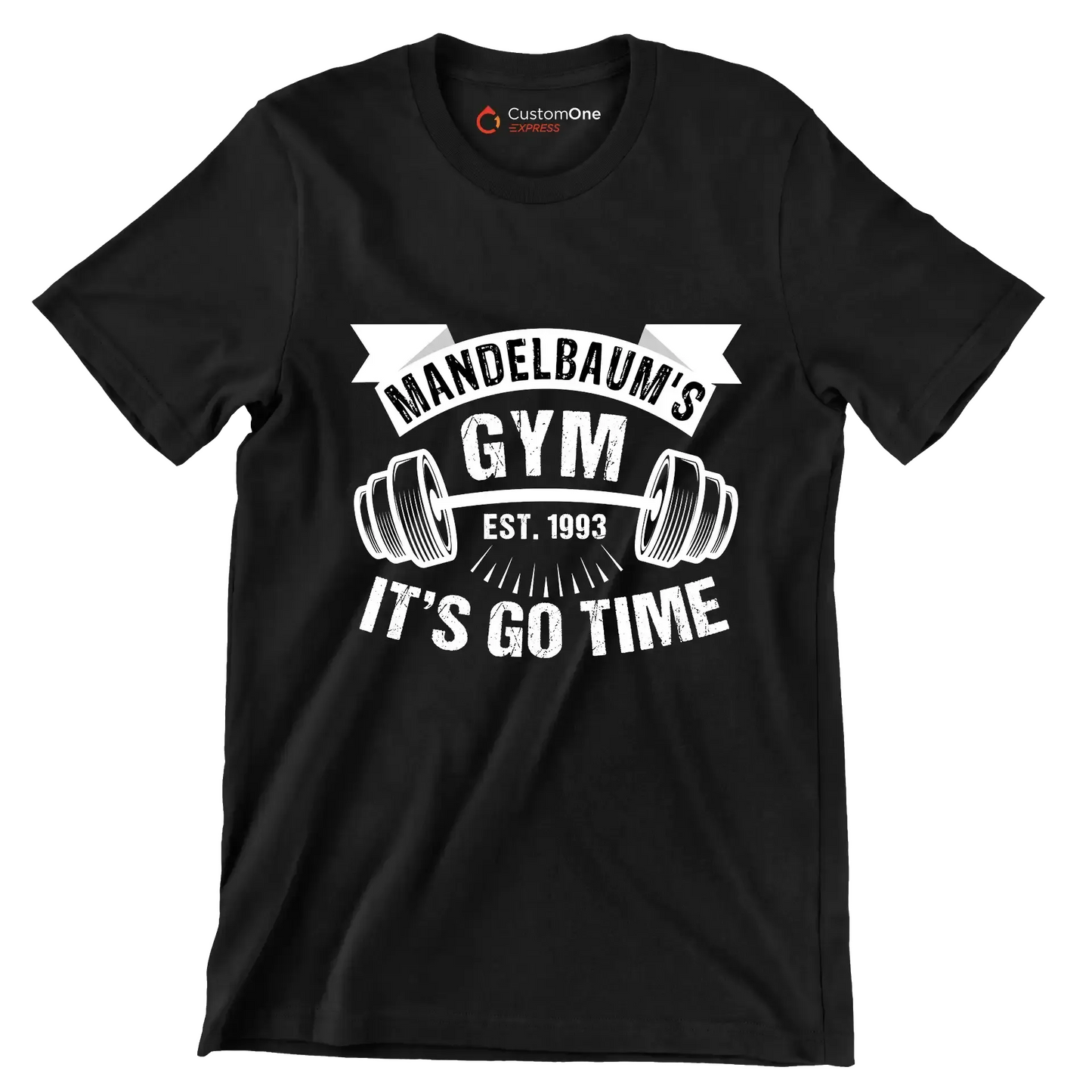 Mandelbaum's Gym Est 1993 It's Go Time - Gym Themed T-Shirt-Black-S-Custom One Express