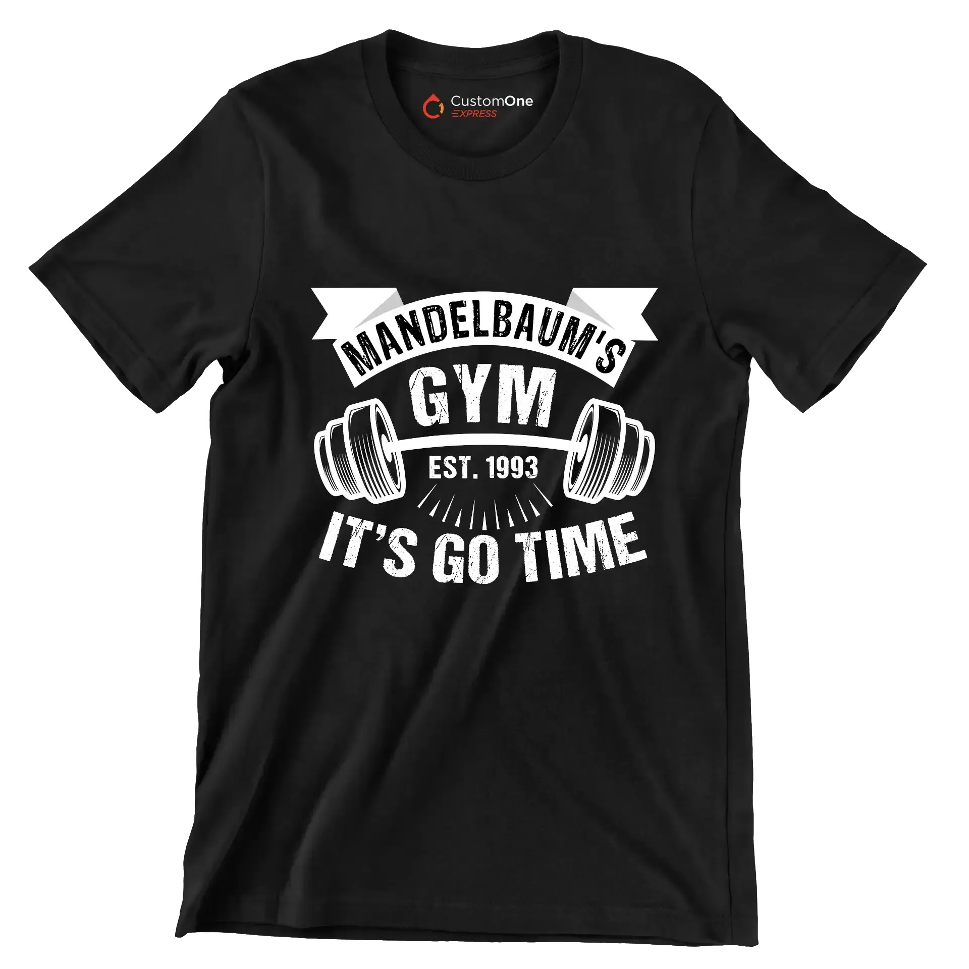 Mandelbaum's Gym Est 1993 It's Go Time - Gym Themed T-Shirt-Black-S-Custom One Express