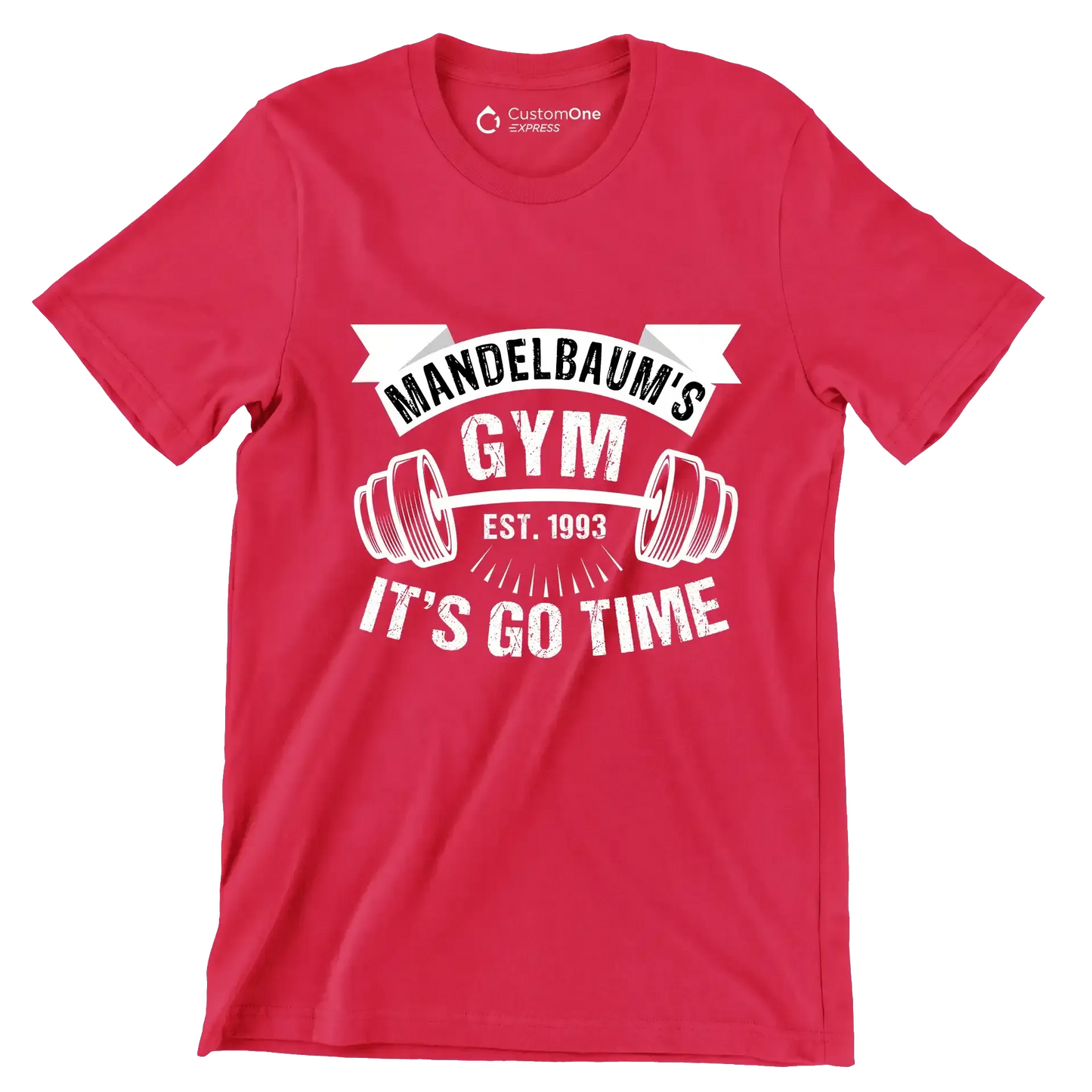 Mandelbaum's Gym Est 1993 It's Go Time - Gym Themed T-Shirt-Red-S-Custom One Express