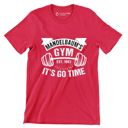 Mandelbaum's Gym Est 1993 It's Go Time - Gym Themed T-Shirt-Red-S-Custom One Express