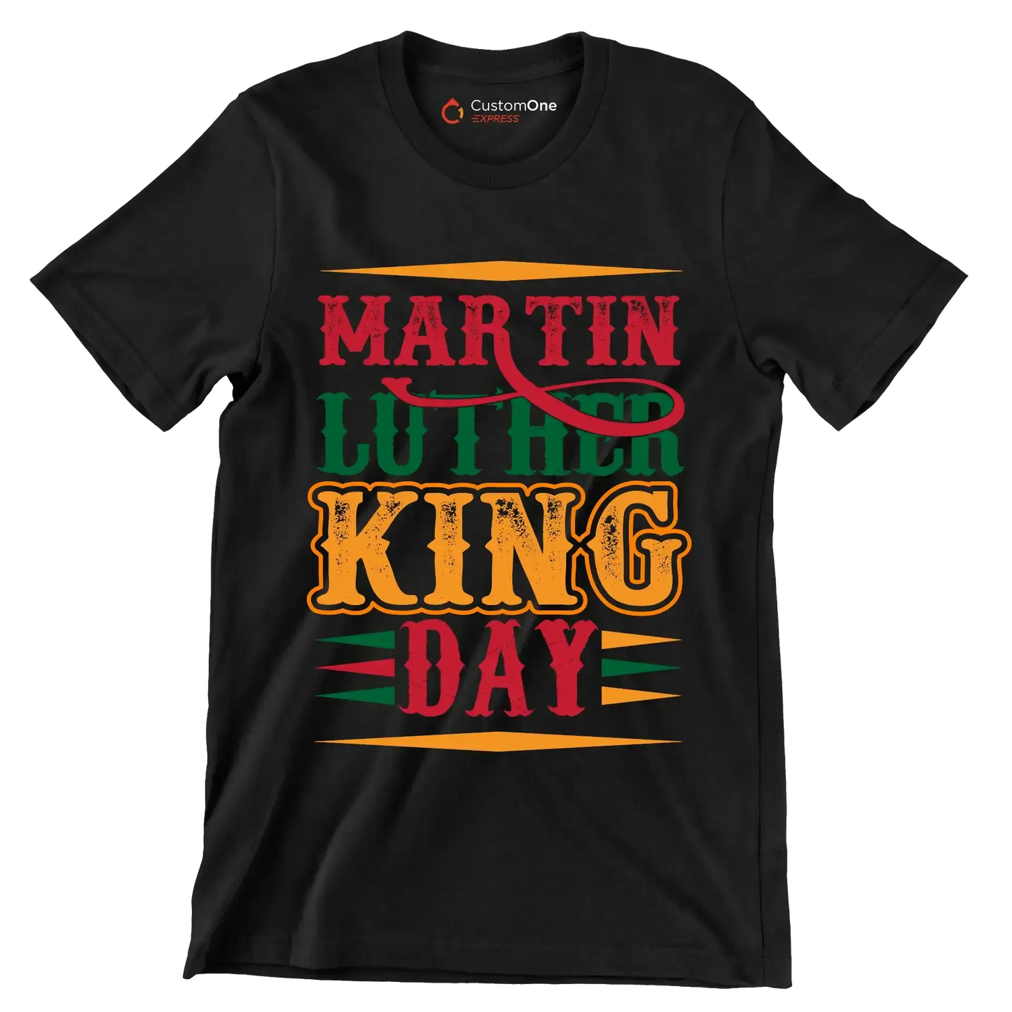 Martin Luther King Day - Martin Luther King T-Shirt-Black-S-Custom One Express